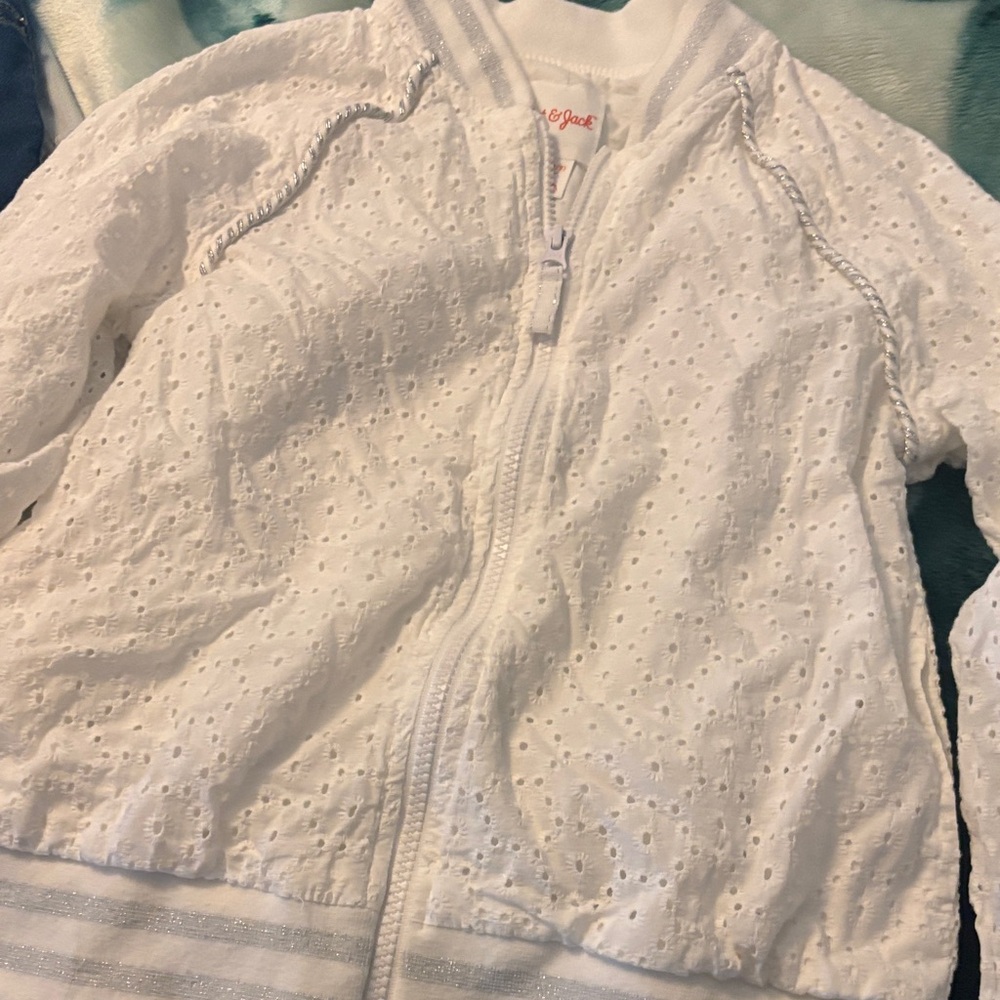 Cat & Jack White Eyelet Jacket